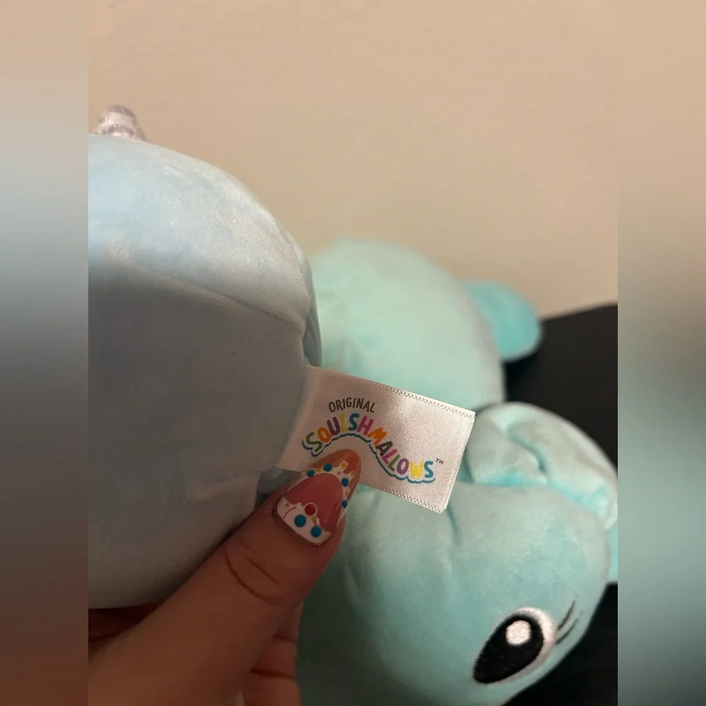 Cute Plush Toy Set - blue stuffy, Rayen & a bird/ chick Squishmallow